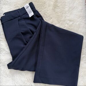 Abercrombie & Fitch NWT Sloane Tailored Wide Leg Pant Navy Size 16 / 33 Long